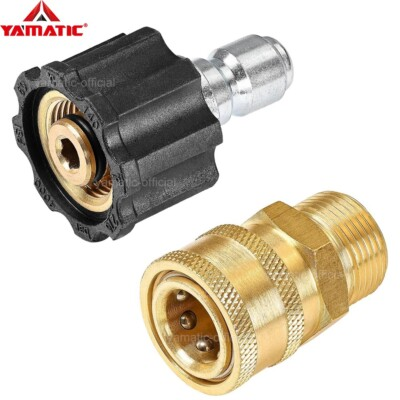 #ad YAMATIC 5000PSI Pressure Washer Adapter Kit M22 to 3 8quot; Quick Connect $16.16