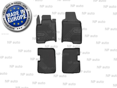 NEW SET LHD BLACK TAILORED RUBBER FLOOR MATS CAR LINERS FOR FIAT PANDA 2012-