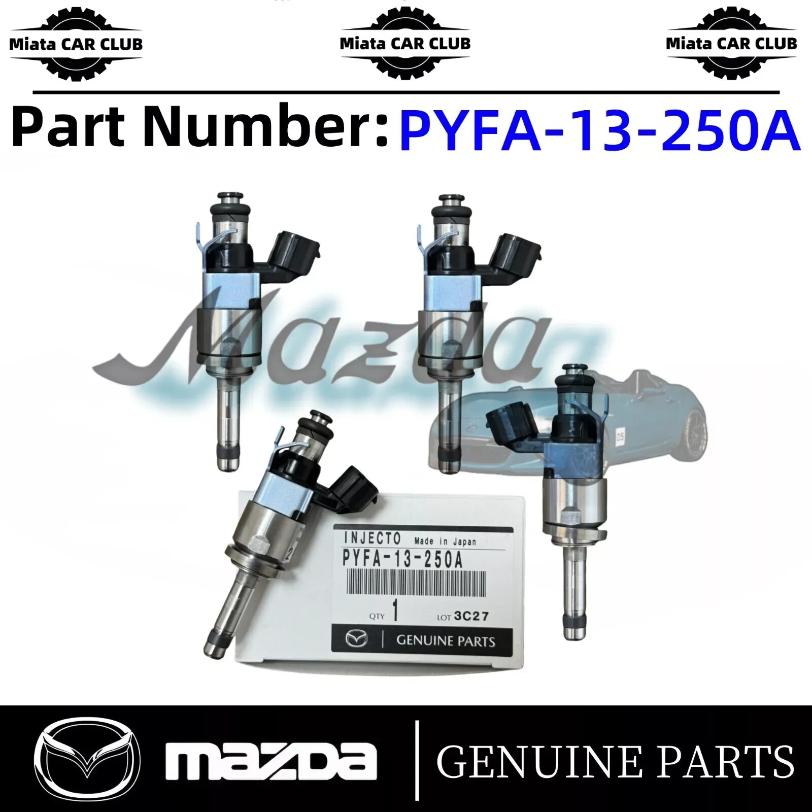 2017-2024 Mazda CX-5 CX-8 CX-60 2.5L OEM Fuel Injector Kit PYFA-13-250