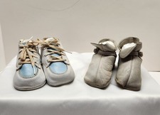 baby shoes vintage antique-leather