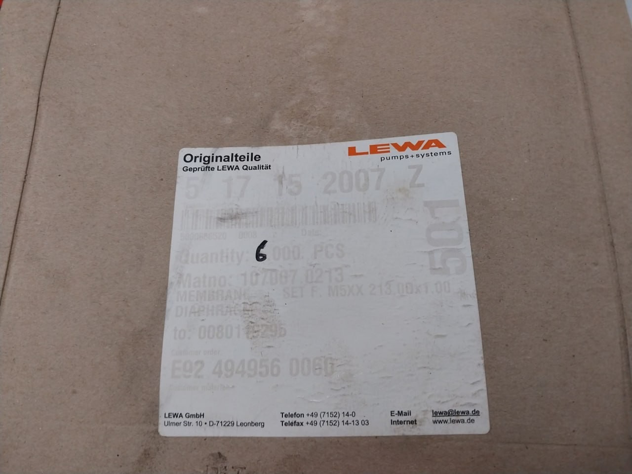 LEWA 107007.0213 Diaphragm Membrane Set F, M5XX 213 | eBay