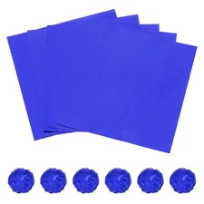 100 Pcs 3 x 3 Inch Square Aluminum Foil Candy Wrappers, Blue