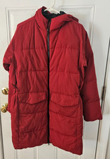 Everlane Red Puffer Coat Hood,pockets Sz M