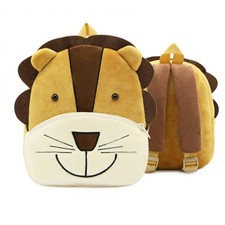 Boys Girls School Backpack Cute Animal Lion Kids Plush Backpack Kindergarten