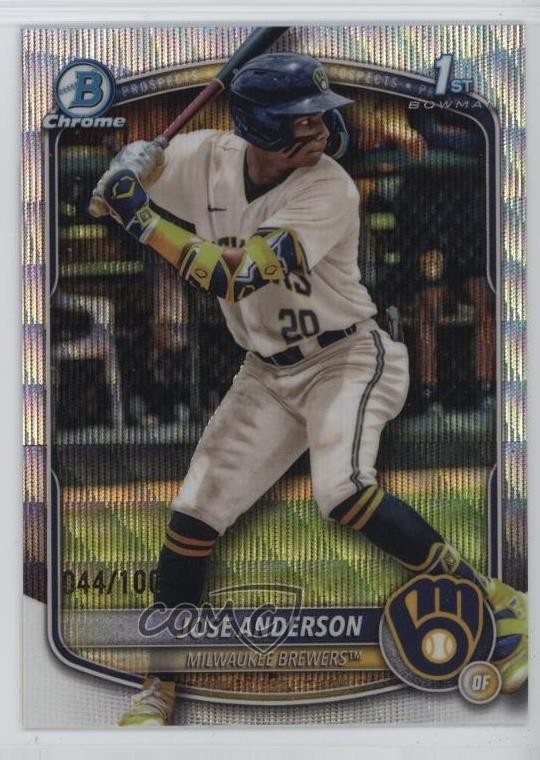 2025 Bowman Chrome Prospects Wave Refractor 44/100 Jose Anderson #BCP-193 7c7