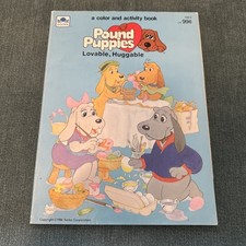 Vintage Pound Puppies Color and Activity Book 1986 Tonka Golden
