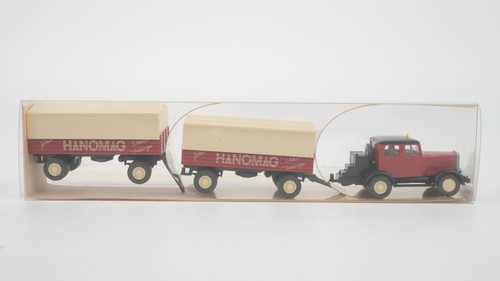 Wiking 1:87 85029 Hanomag ST 100 con remolques de plataforma | Zustand: Gebraucht