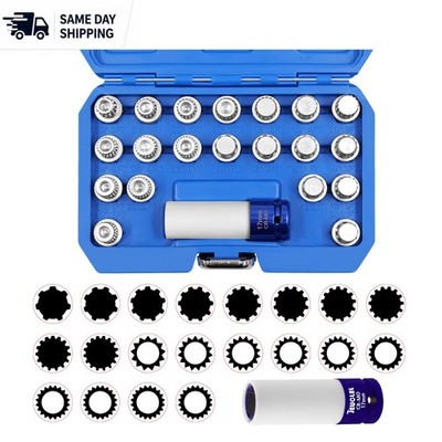 Versatile 21PCS Wheel Lock Socket Adapter Set Compatible with BMW Models