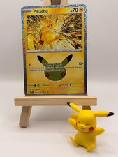 Pokémon Pikachu 052/128 30/30 30 anni Holo italiano quasi nuovo