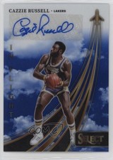 2023 Panini Select In Flight Signatures Blue Prizm /49 Cazzie Russell Auto rf2