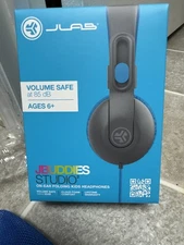 JLab JBuddies Studio2 On-Ear Wired Headphones for Kids Blue New Sealed