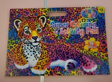 NWT Lisa Frank Super Coloring  Activity Pad Leopard 2014 w/75 Stickers Bendon