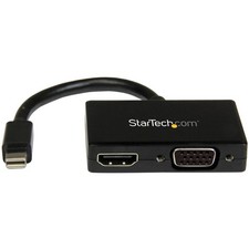 Startech Travel A/v Adapter: 2-in-1 Mini Displayport To Hdmi Or Vga Converter -