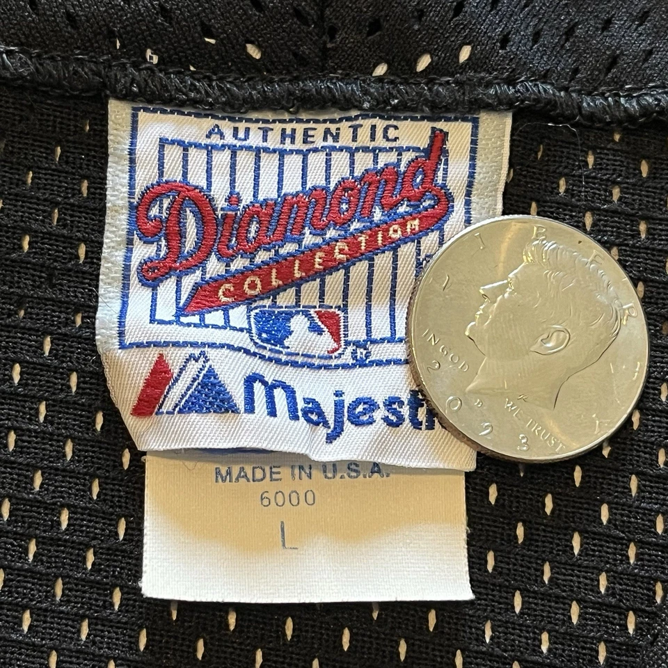 Majestuosa camiseta negra vintage de los Arizona Diamondbacks de la temporada inaugural 1998 talla L Foto 4 de 4