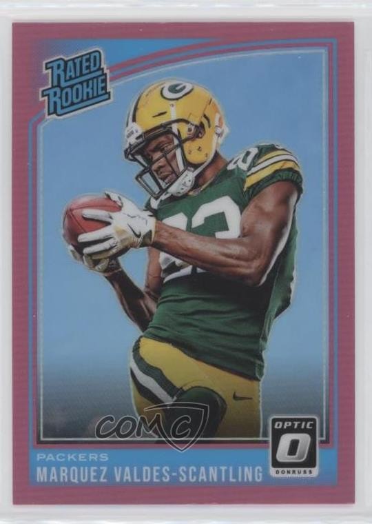 2018 Donruss Optic Rated Rookie Pink Prizm Marquez Valdes-Scantling #186 05ol