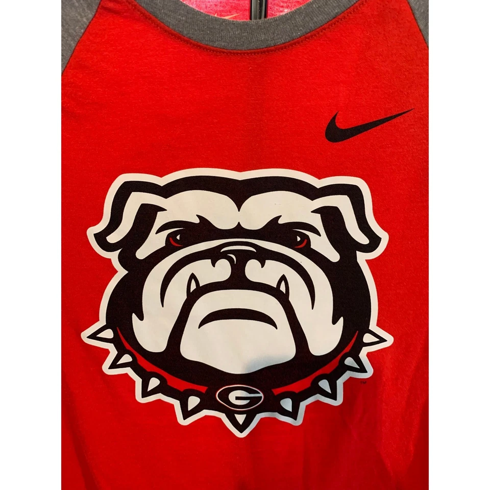 Camiseta Georgia Bulldog Nike manga tres cuartos XS para mujer Foto 2 de 4