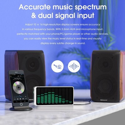 Professionelles Audio-Spektrummeter mit mehreren Verstärkungseinstellungen verfügbar