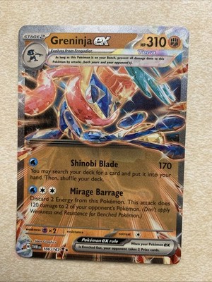 Pokémon TCG Greninja ex 106/167 Twilight Masquerade Card English Near Mint