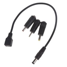 Micro USB to 5.5x2.1mm Adapter Cable Set for LED Lights Speakers Cameras 27CM