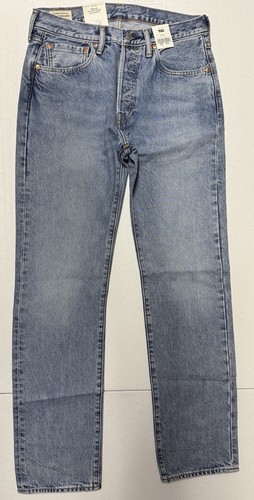 Jean azul pierna recta estilo original Levi's 501 para hombre W30XL34 W31XL32 W36XL29 - Imagen 1 de 15
