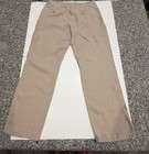 Tahari Pants Womens 12 brown 100%  Linen Straight pockets summer beach work  — photo 2