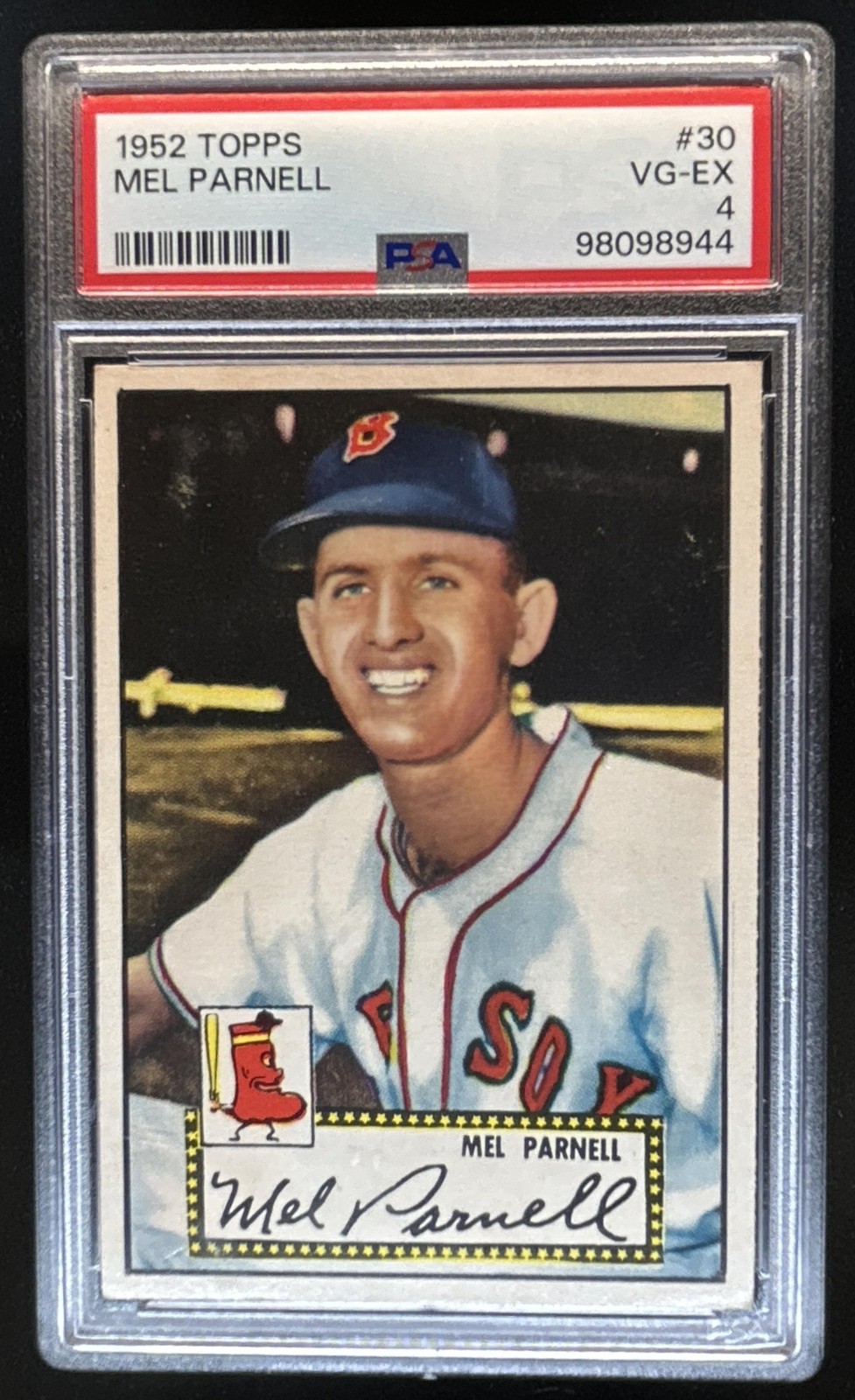 1952 Topps Mel Parnell #30 Red Sox PSA 4