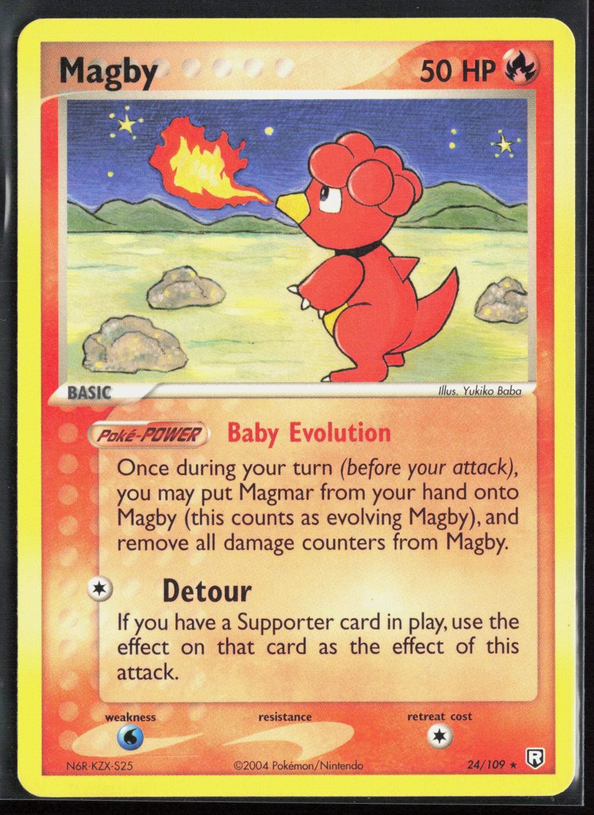 Magby 24/109 - Pokemon Team Rocket Returns - Rare - LP