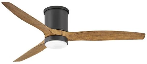 52" Hinkley Hover Matte Black Wet-Rated LED Hugger Smart Ceiling Fan - Picture 2 of 10