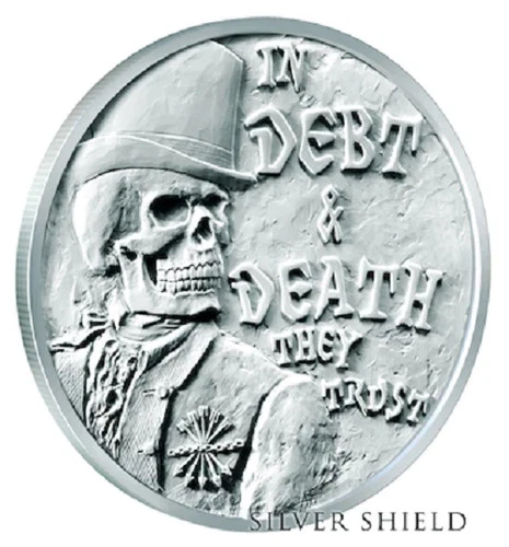 1oz - 2017 Debt and Death V3 Half Proof – #2 in Death of the Dollar Series