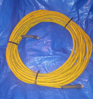 #ad Husky Hybrid 1 4 in ID 100ft Yellow Air Hose Male Thread Fittings $15.00