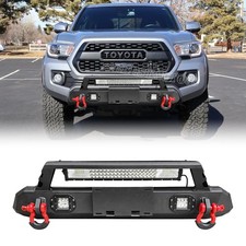 Offroad Stubby Front Bumper For 2016-2023 Toyota Tacoma Wwinch Plate Led Lights