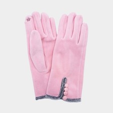 Button Accent Smart Touch Gloves