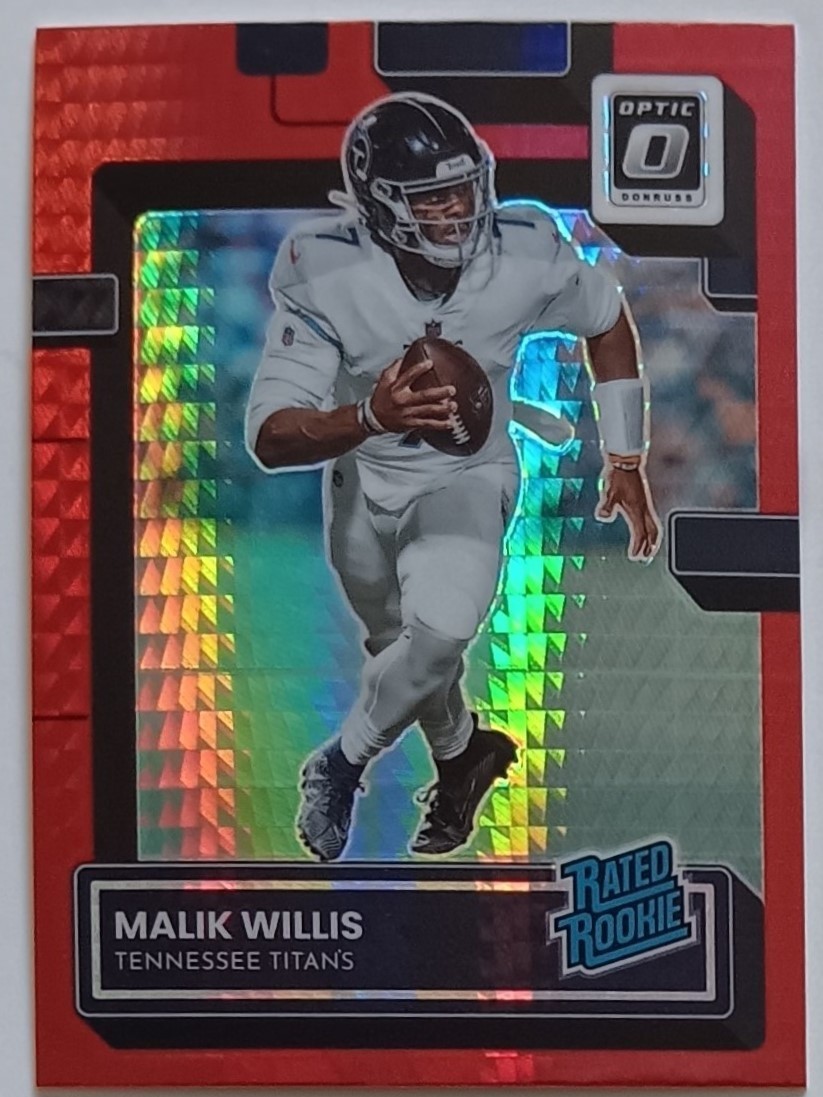 2022 Panini Donruss Optic - Rated Rookie Malik Willis #203 Red Hyper Prizm (RC)