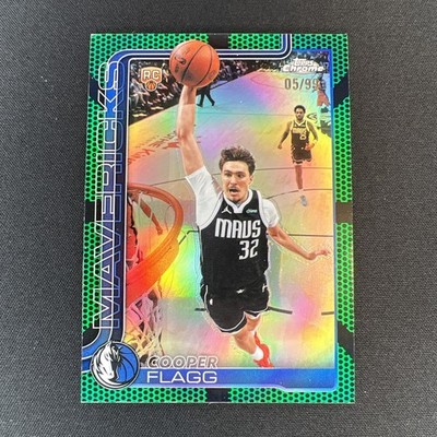2026 Topps Chrome update Cooper Flagg Green basketball 05/99 RC—gorgeous