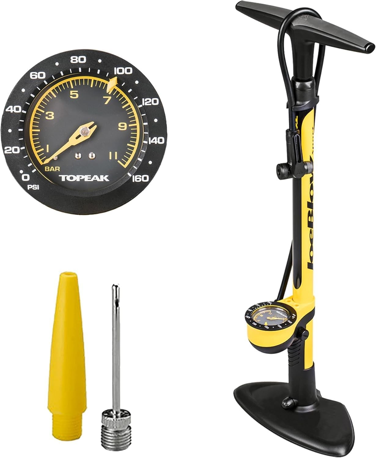 JoeBlow Sport III High-Pressure Bike Floor Pump &ndash; 160 PSI, Durable Steel Barrel