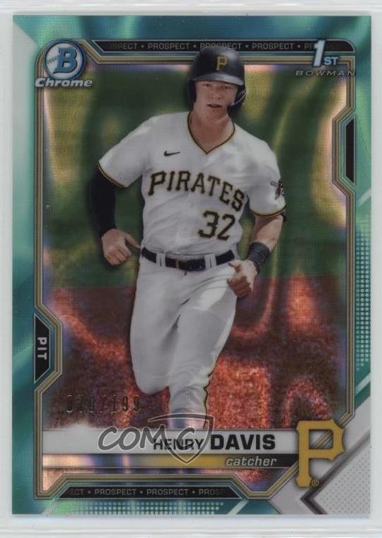 2021 Bowman Draft Chrome Aqua Lava Refractor 70/199 Henry Davis #BDC-48 0q85