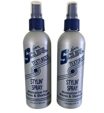 2 Luster's Scurl Texturizer Stylin' Spray Moisturizer for Waves & Shortcuts 8 oz