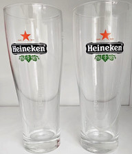Vintage Heineken Beer Glasses Set 0.25L Footed Pilsner Glasses Red Star Logo