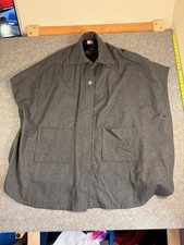 Vintage Pendleton Gray Wool Cape Cloak Coat Poncho L/XL Buttons Pockets Lined