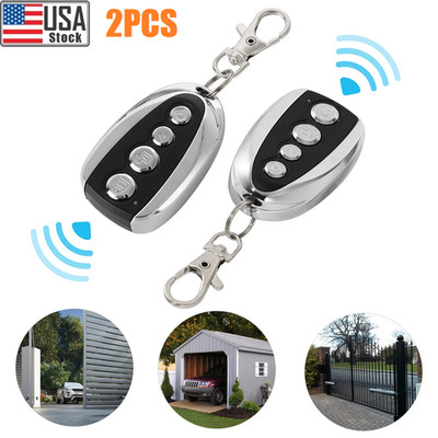 2PCS Remote Control Backup Key Sliding Gate Opener Automatic Operator 433.92MHz