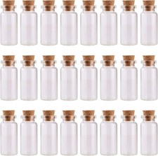 24 Pack Glass Bottles with Cork Stopper  Mini Glass Bottle with Cork  Small DIY De