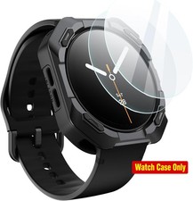 Shockproof Band Case for Galaxy Watch 8 44mm with 2X Tempered Glass Protector