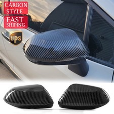 Fits Toyota Corolla 2019~2026 Carbon Black Wing Side Mirrors Rearview Cover Caps