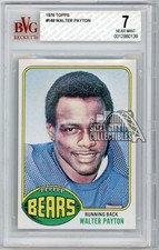 Walter Payton 1976 Topps Football Rookie Card #148 BVG 7 (139). rookie card picture