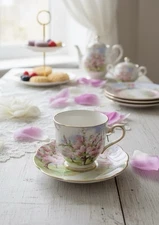 Royal Albert  Blossom Time Teacup Saucer | Pink Floral Orchards | Tea Time