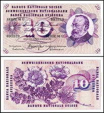 Switzerland 10 Francs, 1977, P-45u.2, UNC