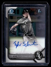 2022 Bowman Draft #CDA-TSR Tyler Schweitzer Chrome Draft Pick Autographs