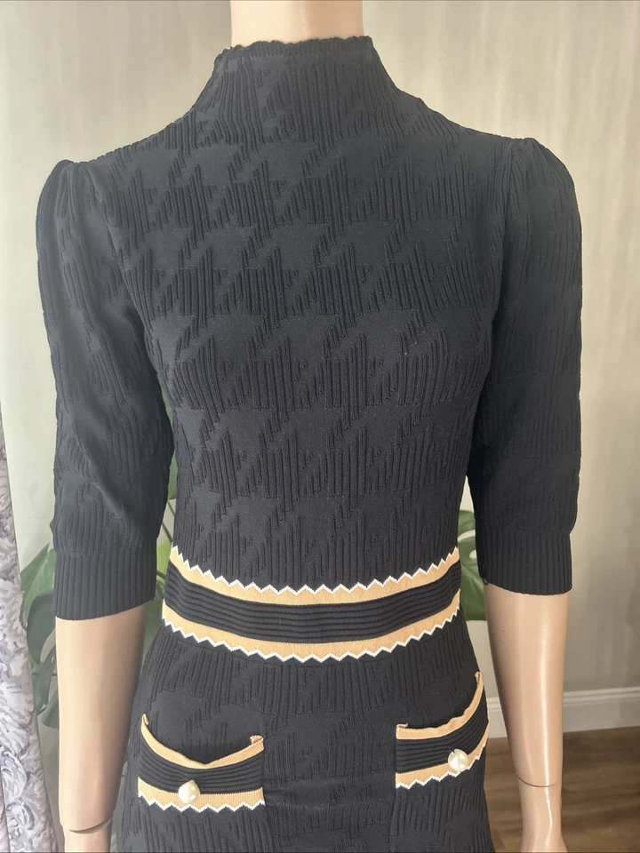 Dalia MacPhee Knit Black Dress NWT Classy - Image 2 of 4