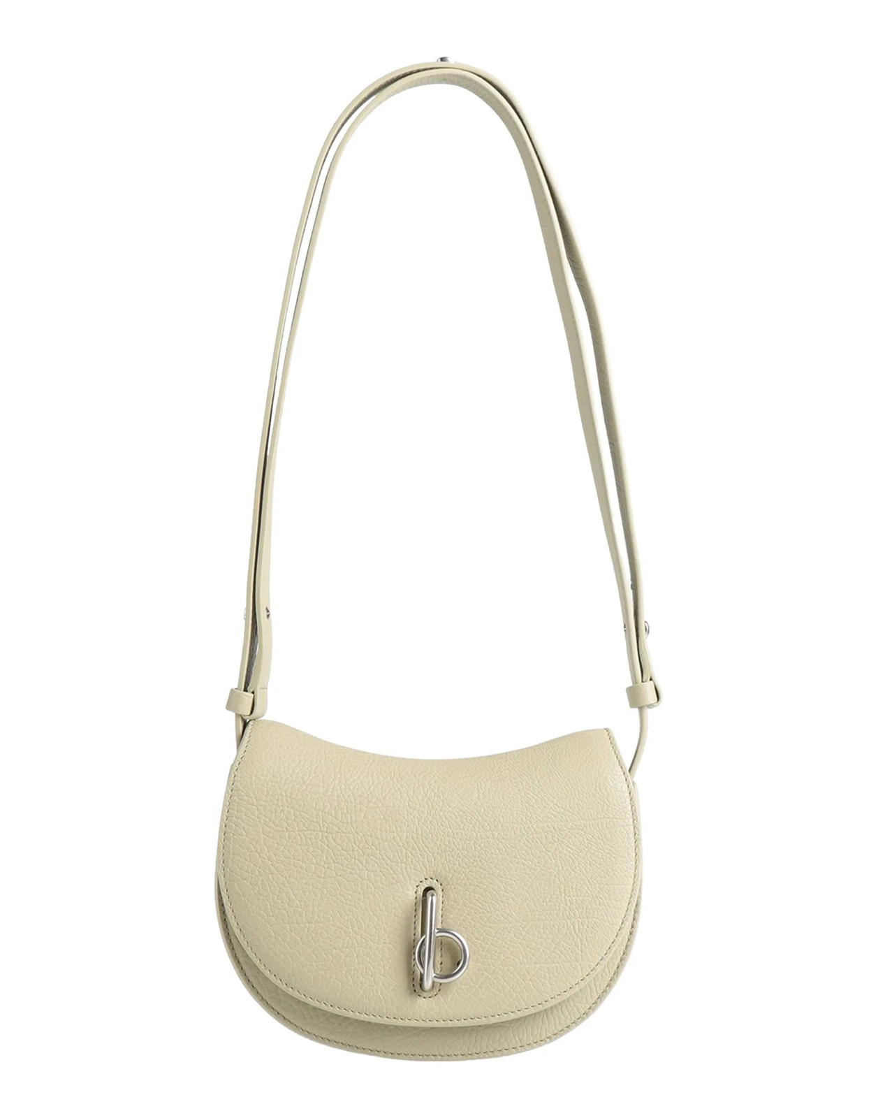 Burberry - Women - Pebbled-leather Saddle bag - Sage green 332490₽