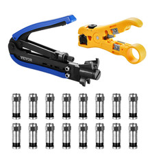 32Pcs Coax Compression Crimper Tool Kit w/ Stripper for RG6 RG59 RG11 Repair
